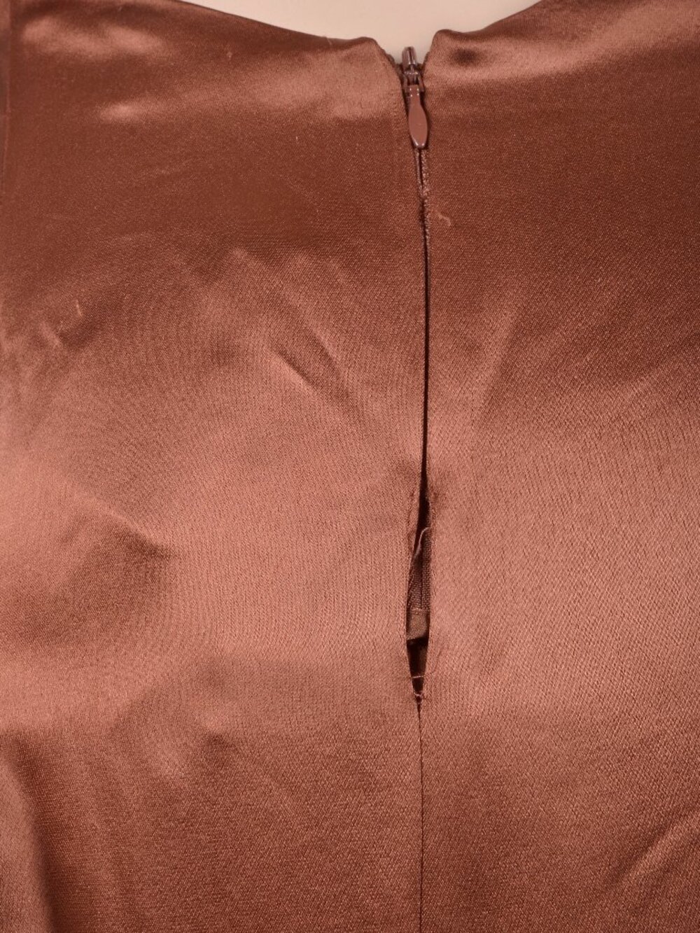 STAUD Janet Satin Halter Maxi Dress in Clove - Picture 5 of 8
